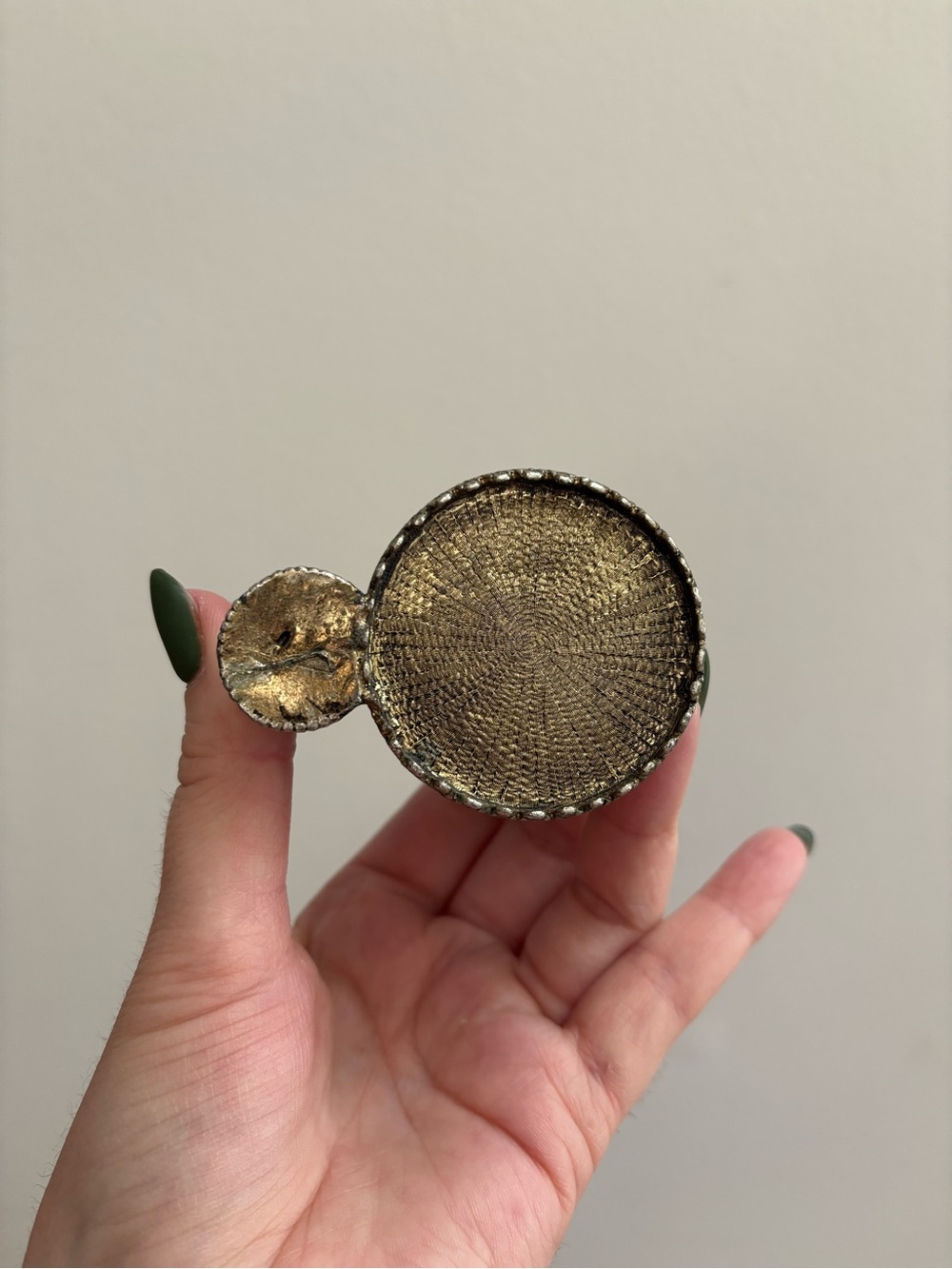 Vintage Brass Cherub Cocktail Pick Holder - Picture 4 of 6